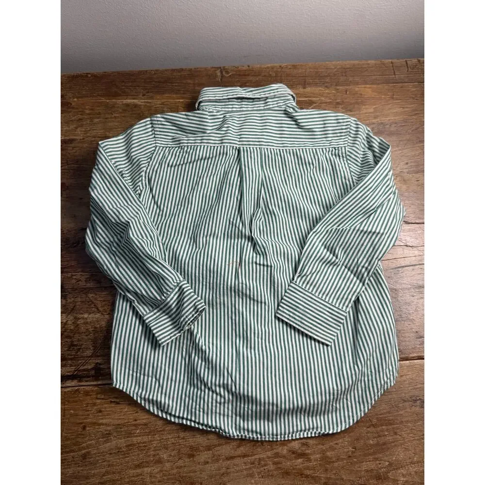 Ralph Lauren Boys Green Striped Button down size 4T
